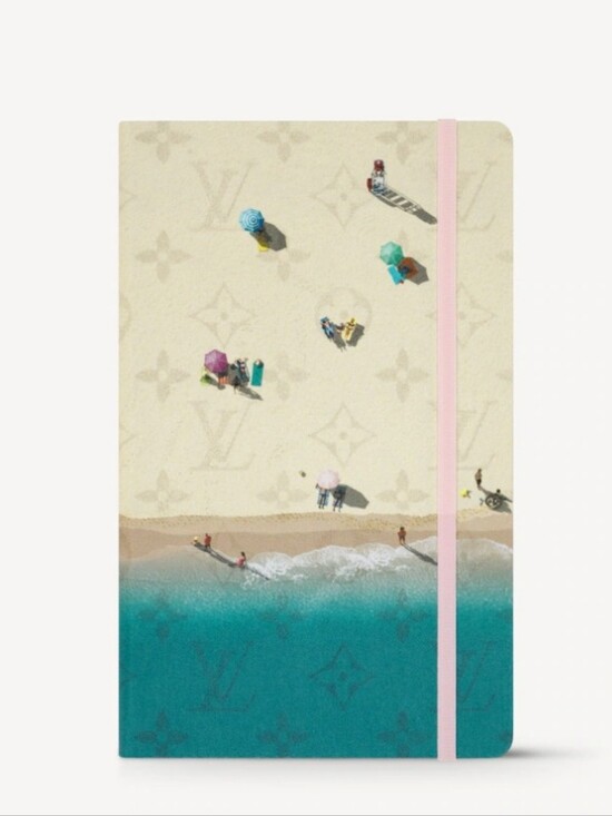 Louis Vuitton Accessories - 2026 Louis Vuitton Beach Seaside Notebook with Pink Elastic